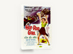 Hot-Rod Girl Showdown, vintage hot-rod girl movie poster, stretched canvas wall art print ready to hang