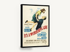 It's a Wonderful Life, vintage it's a wonderful life movie poster, stretched canvas wall art print ready to hang