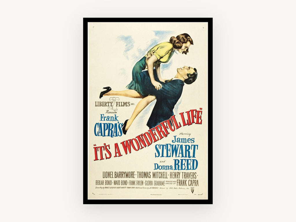 It's a Wonderful Life, vintage canvas wall art print, front view