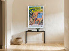 Love-Slaves Jungle Spear vintage canvas print on the wall of a hallway