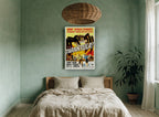 Crawling Terror Tarantula vintage canvas print on the wall of a bedroom