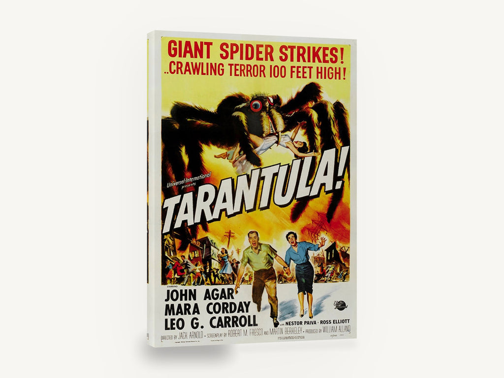 Crawling Terror Tarantula, vintage tarantula sci-fi movie poster, stretched canvas wall art print ready to hang