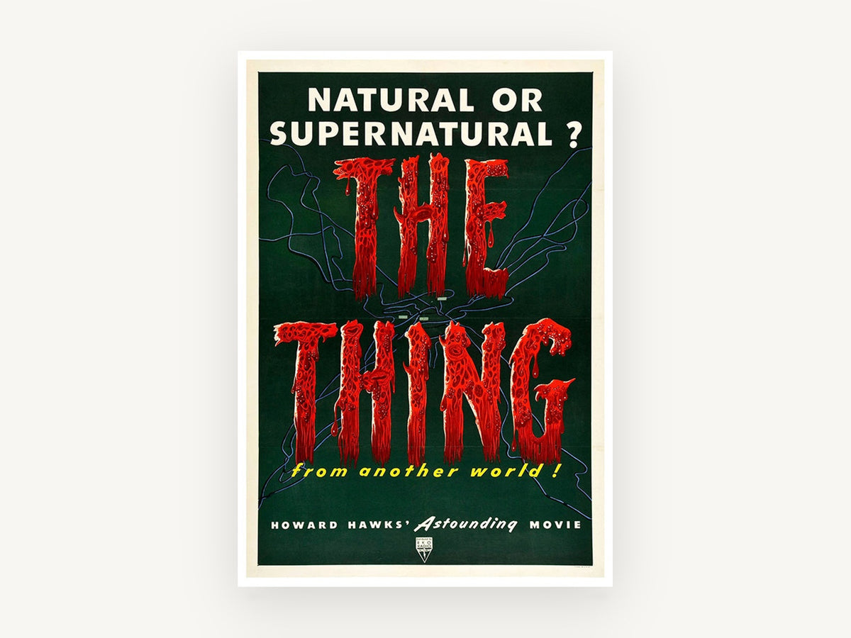 Natural or Supernatural, vintage canvas wall art print, front view