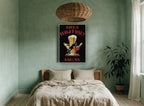 Itala Pilsen Padova vintage canvas print on the wall of a bedroom
