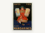 Mandarin Coffee Merchant, vintage canvas wall art print, front view