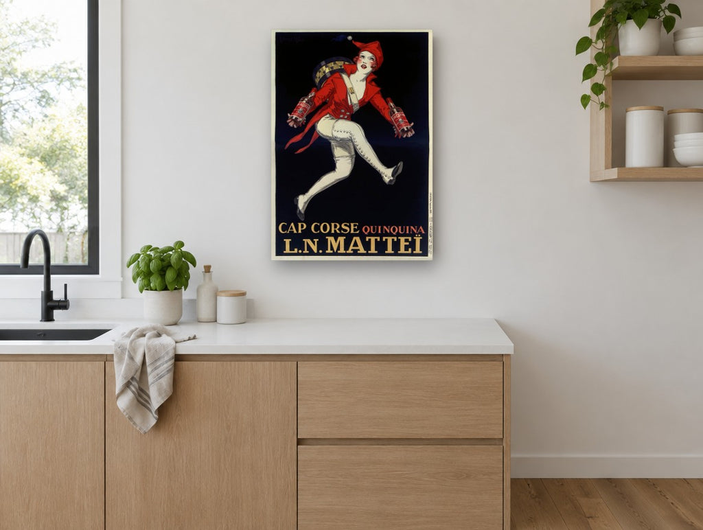 Leaping Quinquina Messenger kitchen canvas print on the wall of a kitchen