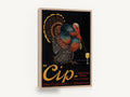 Cip Turkey Aperitivo, vintage italian turkey aperitif poster, stretched canvas wall art print ready to hang