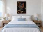 Cip Turkey Aperitivo vintage canvas print on the wall of a coastal bedroom
