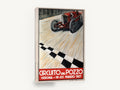 Verona Race Day 1927, vintage verona motor race poster, stretched canvas wall art print ready to hang