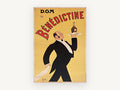 Benedictine Waiter Aloft, vintage canvas wall art print, front view