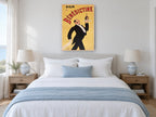 Benedictine Waiter Aloft vintage canvas print on the wall of a coastal bedroom