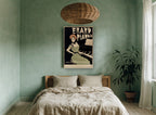 Erard Pianist in Green vintage canvas print on the wall of a bedroom