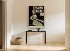 Erard Pianist in Green vintage canvas print on the wall of a hallway