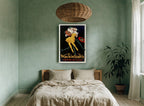 Carnival Toffee Dancers vintage canvas print on the wall of a bedroom