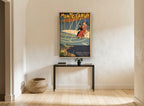 Monte-Carlo Aviation Meet vintage canvas print on the wall of a hallway