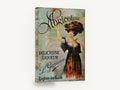 Abricotine Liqueur Lady, vintage abricotine liqueur advertising poster, stretched canvas wall art print ready to hang