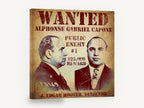 Public Enemy Number One, vintage gangster wanted poster, stretched canvas wall art print ready to hang
