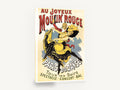 Paris Qui Danse, vintage moulin rouge dance poster, stretched canvas wall art print ready to hang