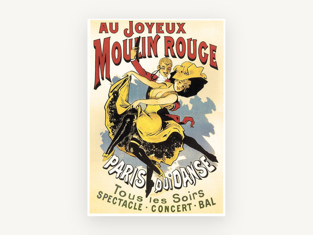 Paris Qui Danse, vintage canvas wall art print, front view
