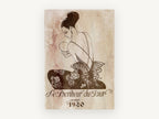 Le Bonheur du Jour, vintage canvas wall art print, front view