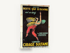 Sultane Boot Polish Dancer, vintage french shoe polish advertising poster, stretched canvas wall art print ready to hang