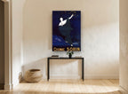 Toast to the Stars vintage canvas print on the wall of a hallway