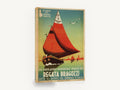 Regata Bragozzi Venezia, vintage venice sailing regatta poster, stretched canvas wall art print ready to hang