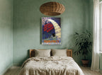 Roma Chicago Skyway vintage canvas print on the wall of a bedroom