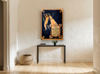 Light of the Cinématographe vintage canvas print on the wall of a hallway