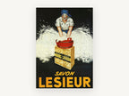 Lesieur Soap Suds, vintage canvas wall art print, front view