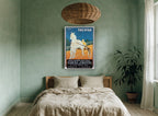 Treviso Trotting Races vintage canvas print on the wall of a bedroom