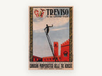 Treviso Firemen's Gathering, vintage canvas wall art print, front view
