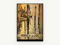 Venise et le Lido, vintage canvas wall art print, front view