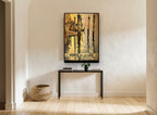 Venise et le Lido vintage canvas print on the wall of a hallway
