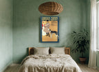 Venetian Tailor's Greyhound vintage canvas print on the wall of a bedroom