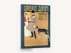 Venetian Tailor's Greyhound, vintage italian tailor advertising poster, stretched canvas wall art print ready to hang