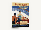 Sun Tan Deck Cruise, vintage west indies cruise travel poster, stretched canvas wall art print ready to hang