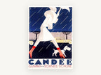 Candee Rainy Day Stride, vintage canvas wall art print, front view