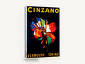 Cinzano Flags Aloft, vintage cinzano vermouth advertising poster, stretched canvas wall art print ready to hang