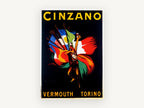 Cinzano Flags Aloft, vintage canvas wall art print, front view
