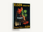 Elsen Cherry Harvest, vintage elsen kirsch french advertising poster, stretched canvas wall art print ready to hang