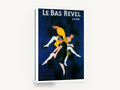 Leaping Stocking Trio, vintage le bas revel stocking advertising poster, stretched canvas wall art print ready to hang