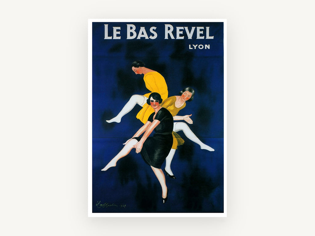 Leaping Stocking Trio, vintage canvas wall art print, front view