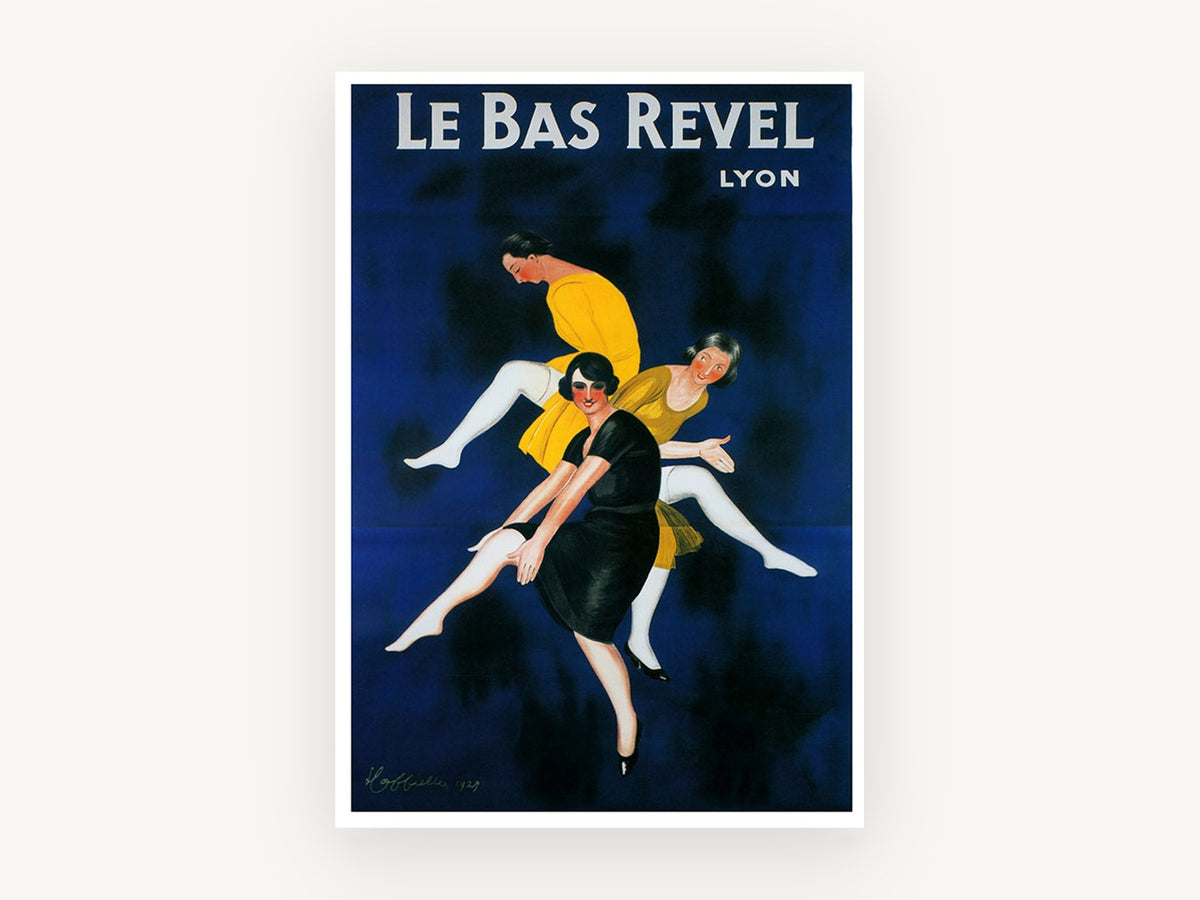 Leaping Stocking Trio, vintage canvas wall art print, front view