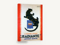 Cat on the Radiante, vintage cat heater advertising poster, stretched canvas wall art print ready to hang