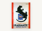 Cat on the Radiante, vintage canvas wall art print, front view