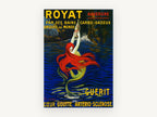 Mermaid of Royat, vintage canvas wall art print, front view