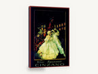 Cinzano Midnight Toast, vintage cinzano sparkling wine advertising poster, stretched canvas wall art print ready to hang