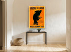 Eagle Holding Cognac vintage canvas print on the wall of a hallway