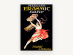 Delightful and Distinctive, vintage canvas wall art print, front view